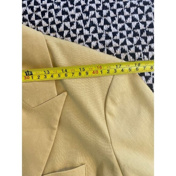 Veronica Beard Nisha Yellow Linen Wool Blend Dickey Blazer Jacket $595 Size 10 - Picture 13 of 16